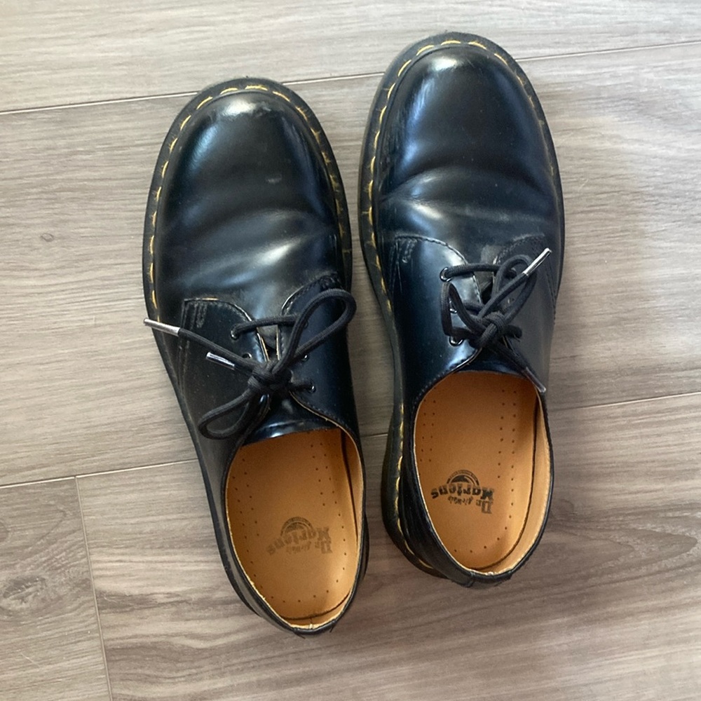 Doc Marten Black Leather Oxford Shoes